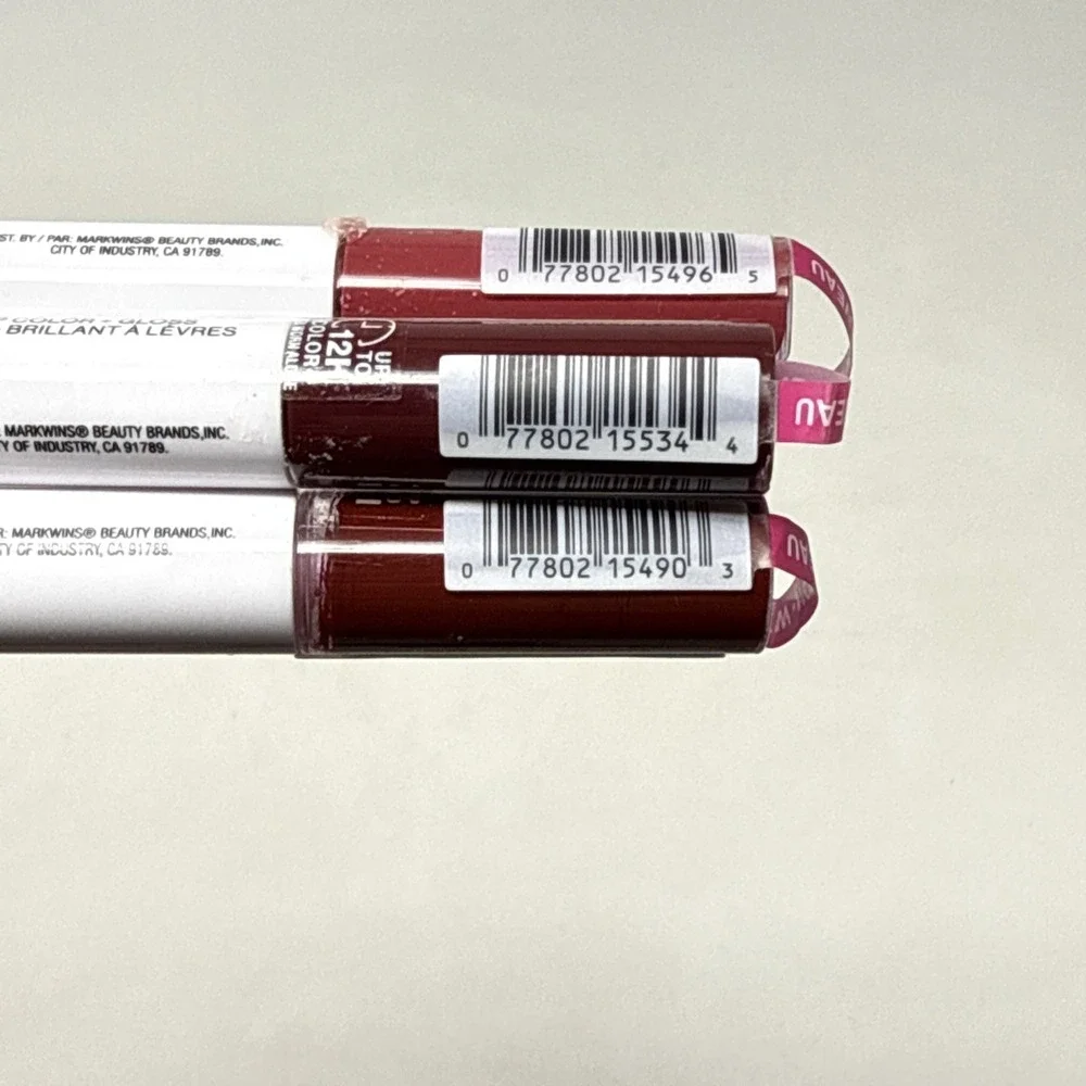 Wet n Wild Megalast Lock 'N' Shine Lip‎ Color + Gloss, LA Pink Lip Color. QTY:3
